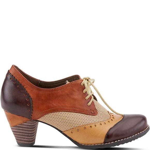 L'ATISTE Bardot Pieced Leather Oxford Pumps NWOT - Picture 3 of 15